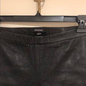 Lamarque black skinny leather leggings